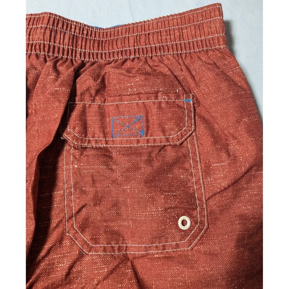 CARIBBEAN JOE Men Large Burnt Brown‎ Built In Brief Drawstring 7